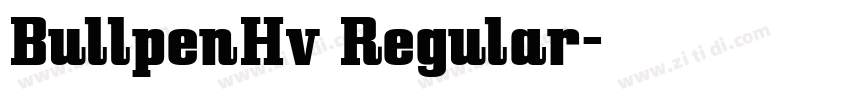 BullpenHv Regular字体转换